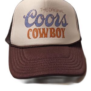 OTTO Coors Cowboy Brown Mesh Back Adjustable Trucker Hat One Size